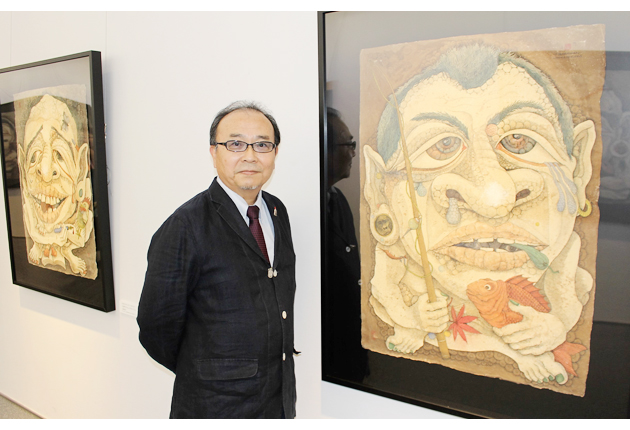 ユーモラスな日本画ずらり 東日新聞 ユーモラスな日本画ずらり 東日新聞