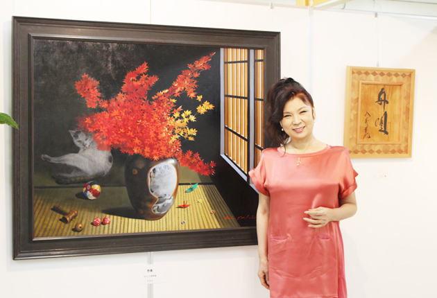 八代亜紀さんが絵画展 | 東日新聞